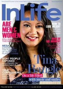 Tina on the cover of InLife Magazine